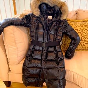 Womens Sam New York belted puffer coat